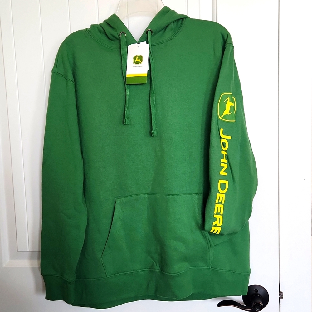 NWT John Deere Graphic Hoodie Pullover Women Size Large